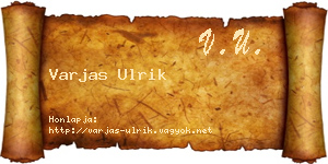 Varjas Ulrik névjegykártya